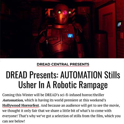 DREAD Presents: AUTOMATION Stills Usher In A Robotic Rampage